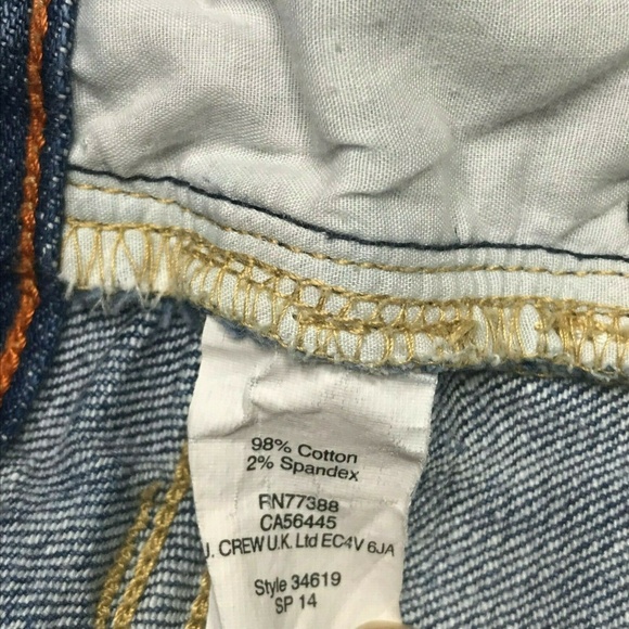 J Crew Factory 00 Cuffed Denim Jean Short GUC - Picture 6 of 8